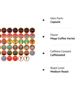 Two Rivers Coffee Mega Coffee Lovers Pods, Compatible with K Cup Brewers Including 2.0 Pods, Mega Coffee, 40 Count,TRC MS40 Mega Coffee Variety 40 Count (Pack of 1) 35 71rdNaykLML