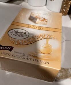 Lindt LINDOR White Chocolate Candy Truffles, Valentine's Day Chocolate, 25.4 oz., 60 Count 34 71rdmFVM20L