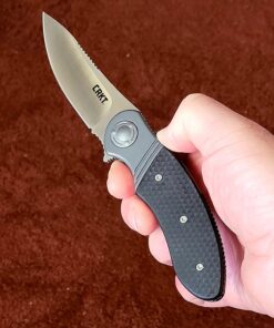 COLUMBIA RIVER KNIFE & TOOL Hootenanny EDC Folding Pocket Knife: Hunting, Outdoor, Everyday Carry, Satin Blade, Friction Grooves, IKBS Ball Bearing Pivot, Stainless Bolster, Nylon Handle, Pocket Clip K300KXP, Purple 67 71rdrRzABjL