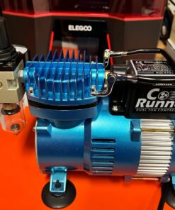 Master Airbrush Cool Runner II Dual Fan Air Compressor Professional Airbrushing System Kit with 3 Airbrushes, Gravity and Siphon Feed - 6 Primary Opaque Colors Acrylic Paint Artist Set - How to Guide 41 71reAbLXG3L