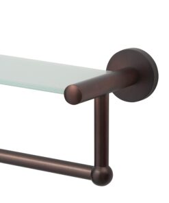 Organize It All Oil Rubbed Glass Shelf with Towel Bar, Bronze 19 71rflhlQgyL