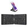 Samsers Foldable Bluetooth Keyboard - Portable Wireless Keyboard with Stand Holder, Rechargeable Full Size Ultra Slim Keyboard Compatible IOS Android Windows Smartphone Tablet and Laptop-Black Black