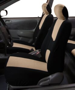 Alternative view of FH Group Car Seat Covers Front Set in Cloth - Car Seat Covers for Low Back Car Seats with Removable Headrest, Universal Fit, Automotive Seat Covers, Washable Car Seat Cover for SUV, Sedan, Van Beige