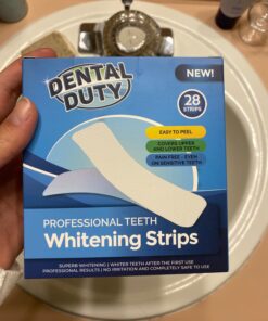 Dental Duty Sensitive Teeth Whitening Strips – Professional Vegan Stain Remover White Strips for Sensitive Teeth for Coffee & Tea Stains – Get A Lighter Shade After One Application – 28 Strips 38 71rhnJA9kQL