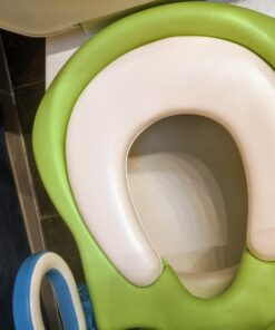 Potty Training Toilet Seat with Step Stool Ladder for Boys and Girls Baby Toddler Kid Children Toilet Training Seat Chair with Handles Padded Seat Non-Slip Wide Step (Blue Green) Blue+Green 56 71rhpJ18cQL