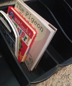 Storex Large Book Bin, Interlocking Plastic Organizer for Home, Office and Classroom, Black, 6-Pack (70109E06C) 32 71riH qPwBL