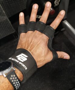Fit Active Sports New Ventilated Weight Lifting Workout Gloves with Built-in Wrist Wraps for Men and Women - Great for Gym Fitness, Cross Training, Hand Support & Weightlifting. Large 52 71rigqTzbKL