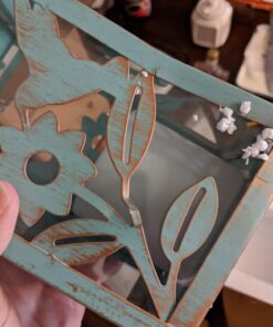 Solar Lantern Outdoor Hummingbird Blue Decor Antique Metal and Glass Construction Mission Solar Garden Lantern Indoor and Outdoor Solar Hanging Lantern Entirely Solar Powered Lantern Low Maintenance 1 Pack 33 71rihw2Rn4L