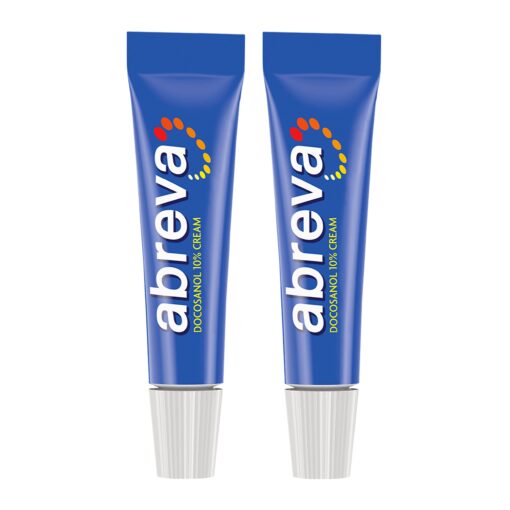 Abreva 10 Percent Docosanol Cold Sore Treatment, Treats Your Fever Blister in 2.5 Days - 0.07 oz Tube x 2