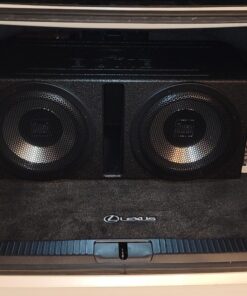 QPower QBOMB12V Dual 12 Inch Subwoofer Box with Bedliner Spray for Speakers, High-Performance Vented Subwoofer, Durable Sub Box, Black 37 71rjkadmk8L