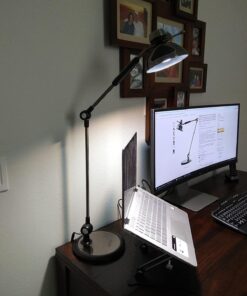 OTUS Desk Lamp Gesture Control, LED Architect Desk lamp for Home Office, Adjustable Metal Swing Arm, Tall Task Light for Drafting or Bedside Table Reading, 12 Brightness, 3 Touch Eye-Caring Modes 43 71rkN7iQHcL