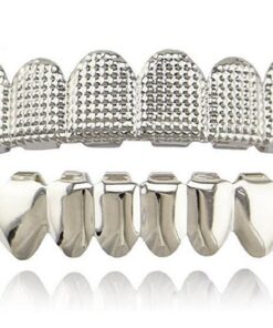mainlead Grid Top and 6 Bottom Grills Teeth Set Silver 9 71rkReuTuGL