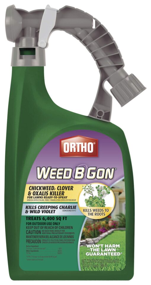 Ortho Weed B Gon Chickweed, Clover & Oxalis Killer for Lawns, 32 Oz. Ready to Spray