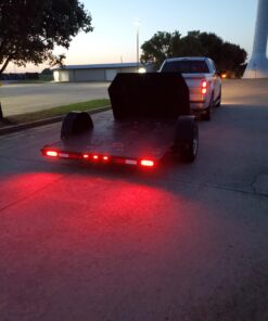 Partsam Red Clearance ID BAR Marker Light 3 Light 9 LED Trailer Sealed Stainless Steel, Sealed 3-Light Truck and Trailer Identification LED Light Bar Red Led Strip w/Black Base 26 71rlHEcTirL