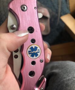 TAC Force TF-498 Series Spring Assist Folding Knife, Half-Serrated Blade, 4.5-Inch Closed Pink EMT 21 71rmHJHYdpL