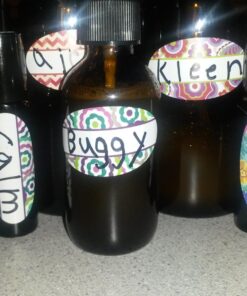 81 Kaleidoscope Oval Poly Waterproof Essential Oil Bottle Labels Plus 81 Round Cap Stickers by Rivertree Life 34 71rnSZsLEjL