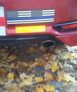 Thin Blue Line Flag Decals - 3x5 in. Black White and Blue American Flag Stickers for Cars, Trucks - in Support of Police and Law Enforcement Officers (2-Pack) 2-pack 38 71rnWJf1X2L