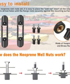 Housedeco Kayak Paddle Holder Clips(Including Screws),Deck Mounted Universal Kayak Paddle Clip & Fishing Net Clip 2Pcs Black 27 71rnZrqbARL 2