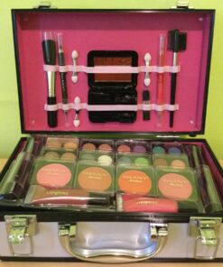 SHANY Carry All Makeup Train Case with Pro Makeup Set, Makeup Brushes, Lipsticks, Eye Shadows, Blushes, Powders, and more - Reusable Makeup Storage - Premium Gift Packaging - Silver 39 71ro6CQORFL