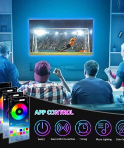 Nexlux LED Lights for 58 Inch TV, Backlight 8.2ft USB LED Light Strip Indoor Use APP Controlled with Remote, DIY Colors TV LED for Gaming Lights RGB for 32Inch-58Inch 28 71roYeakPfL