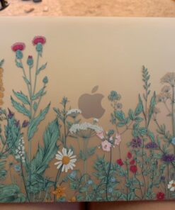DONGKE for MacBook Air 13 Inch Case 2021 2020 2019 2018 Release Model A2337 M1 A2179 A1932, Frosted Matte Clear Hard Shell Cover for MacBook Air 13" with Retina Display & Touch ID - Garden Floral 35 71roetwPWPL