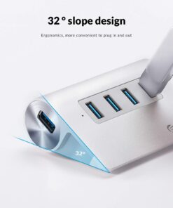4-Port USB 3.0 Hub ORICO Aluminum USB Hub with 3.3ft Extend Cable, Portable Data Hub for MacBook, Mac Pro/Mini, iMac, XPS, Surface Pro, Notebook PC, USB Flash Drives, Mobile HDD Silver 19 71rpi0b7M7L