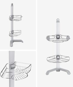 simplehuman Corner Shower Caddy, Stainless Steel and Anodized Aluminum 28 71rtOLfrPYL