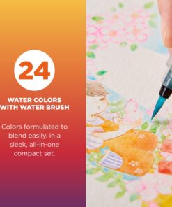 Alternative view of Sakura Koi Pocket Field Sketch Kit - Watercolor Sets for Painting On the Go - 24 Colors - 1 Water Brush - 1 Sponge - 1 Mixing Palette 1 Count (Pack of 24)