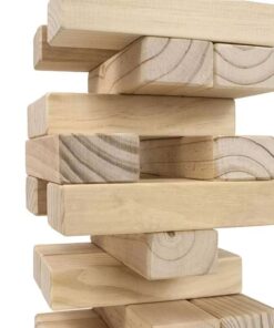 Yard Games Giant Tumbling Timbers with carrying case starts at 2.5-feet tall and builds to 5-feet 30 Inch Natural 23 71rtqPffrL