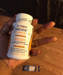 Dr. Tobias Digestive Enzymes with Amylase, Bromelain, Lipase, Lactase, Protease, Papain & More, Digestion Supplement with 18 Enzymes for Digestion and Gut Health, 60 Capsules, 30 Servings 60 Count (Pack of 1) 24 71ruyWI2RdL