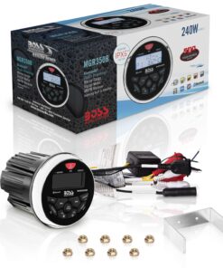 BOSS Audio Systems MGR350B Marine Gauge Stereo System - Digital Media MP3 Player, Bluetooth Audio Head Unit, No CD Player, USB, AM/FM Radio Receiver, Weatherproof MGR350B Receiver 34 71rvbNf8fOL