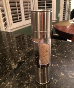 Lifestyle Dynamics The Original SpiceCrafts Salt and Pepper Grinder Set, Stainless Steel with Recipe eBook & Guide, Pure Ceramic Grinders, Dual Mill 55 71rx6eqIjL