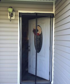 Markline Magnetic Screen Door Heavy Duty Mesh Hands-Free Retractable Full Frame Velcro Fits Door Openings up to 34"x82" MAX 32 71rxPF6buL