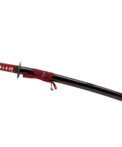 Handmade Sword 1045 Carbon Steel Full Tang, Sharp, Wooden Scabbard Sword - Warrior Red Tsuka 11 71ryntExNOL