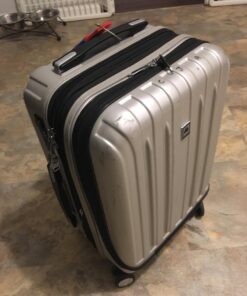 DELSEY Paris Titanium Hardside Expandable Luggage with Spinner Wheels, Silver, Carry-On 19 Inch 27 71rywQWwFdL