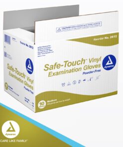 Dynarex Safe-Touch Vinyl Disposable Exam Gloves, Powder-Free, Food Safety and Compliance, Ambidextrous, Clear, Medium, 1 Case - 10 Boxes of 100 Safe-Touch Vinyl Disposable Exam Gloves 100 Count (Pack of 10) 13 71rzdfrqCEL