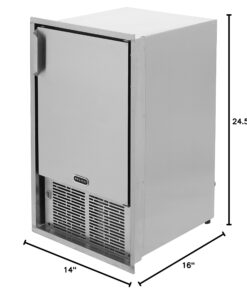 Whynter MIM-14231SS 14'' Undercounter Automatic Stainless Steel Marine 23lb Daily Output Ice Makers, One Size 30 71s 0SaixsL