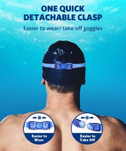 Aegend Swim Goggles, Swimming Goggles No Leaking Full Protection Adult Men Women Youth Blue Hawaii 28 71s MQ3mMdL