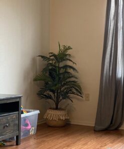 Nearly Natural 5263-0308 56in. Areca Palm Silk Tree with Basket, Green,30" x 32" x 56" 41 71s iO5zwrL