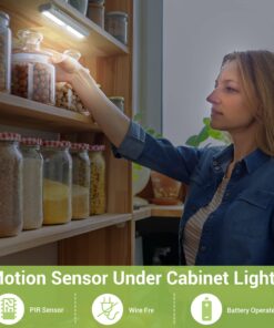 OxyLED Motion Sensor Closet Lights - Under Cabinet Lighting, Wireless Stick-on Anywhere Battery Operated 10 LED Motion Sensor Night Light, Safe Lights for Cabinet Wardrobe Stairs (1 Pack) 1 Pack 30 71s0xgC7W7L