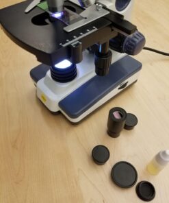 SWIFT SW350T 40X-2500X Magnification, Siedentopf Head, Research-Grade Trinocular Compound Lab Microscope with Wide-Field 10X and 25X Eyepieces, Mechanical Stage, Abbe Condenser, Camera-Compatible 40 71s1ccm19ML