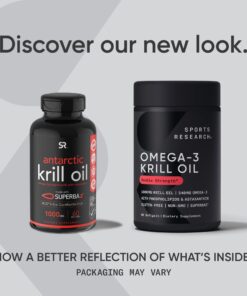 Alternative view of Sports Research Antarctic Krill Oil Omega 3 Softgels 1000mg (Double Strength) with Phospholipids, Choline & Astaxanthin - Sustainably Sourced, Non-GMO Verified & Gluten Free - 60 Capsules 60 Count (Pack of 1)