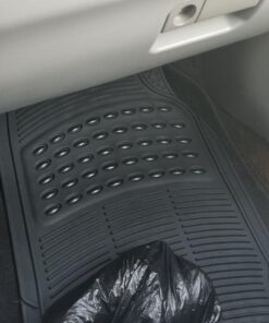 OxGord Universal Fit 3-Piece Full Set Ridged Heavy Duty Rubber Floor Mat - (Black) 3 PC Ridged Black 31 71s2fqlairL