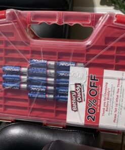 Ontel Battery Daddy - Battery Organizer Storage Case with Tester, Stores & Protects Up to 180 Batteries, Clear Locking Lid, As Seen On TV Original - 180 Batteries 41 71s3KzswuML