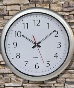 Poolmaster 52601 Indoor or Outdoor Clock, Silver 12 71s3RMFJJVL