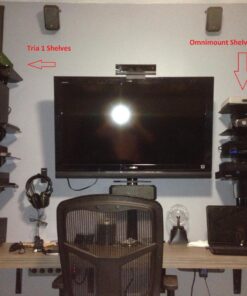 VideoSecu 2 Shelf DVD DVR VCR Wall Mount Bracket Component Shelf for DVD Player DDS Receiver Video Audio Cable Box MDVD04B WP6 29 71s5 x9QJHL