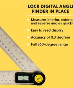 General Tools Digital Angle Finder Ruler #823 - 10" H - Stainless Steel Measurement Tool 10-Inch 15 71s5mdQXSdL