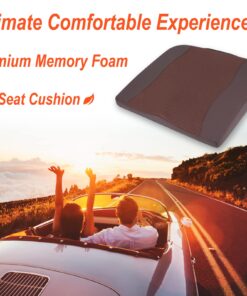 Lofty Aim Car Seat Cushion, Comfort Memory Foam Car Cushions for Driving - Sciatica & Lower Back Pain Relief, Seat Cushion for Car Seat Driver, Office Chair, Wheelchair (Brown) Brown 10 71s6cOKXvVL