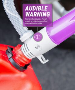 TERA PUMP Automatic Shut-off Fuel Transfer Battery (2 D Batteries) Operated Pump with Auto-Stop Sensor, No Spills, 2ft Hose, Portable & Powerful Flow Rate at 2.4 GPM For Gas, Diesel, Kerosene Purple 14 71s7EitnNoL