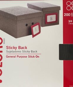 VELCRO Brand Dots with Adhesive Black | 200 Pk | 3/4" Circles | Sticky Back Round Hook and Loop Closures for Organizing, Arts and Crafts, School Projects 200Pk Coins 15 71s7xCFFZaL